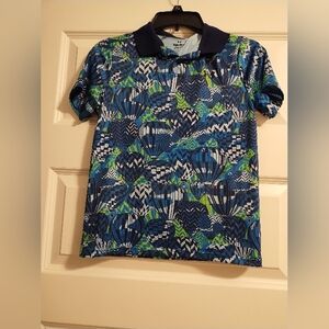 Under Armour Kids Blue and Green Polo Shirt